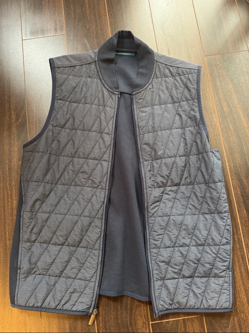Perry Ellis Quilted Sleeveless Vest - Black